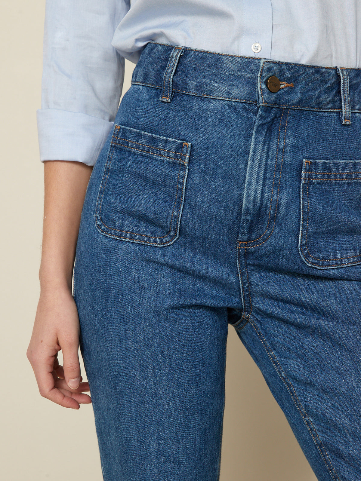 Jean bootcut femme Maria - coton biologique, délavage écoresponsable