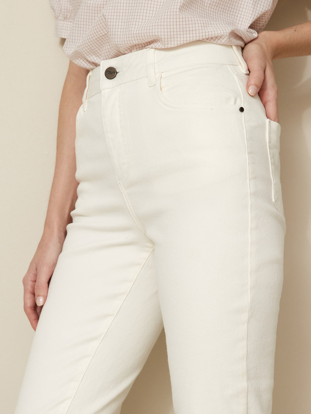 Damesjeans Mathilde, slim fit - biokatoen, ecologische wassing