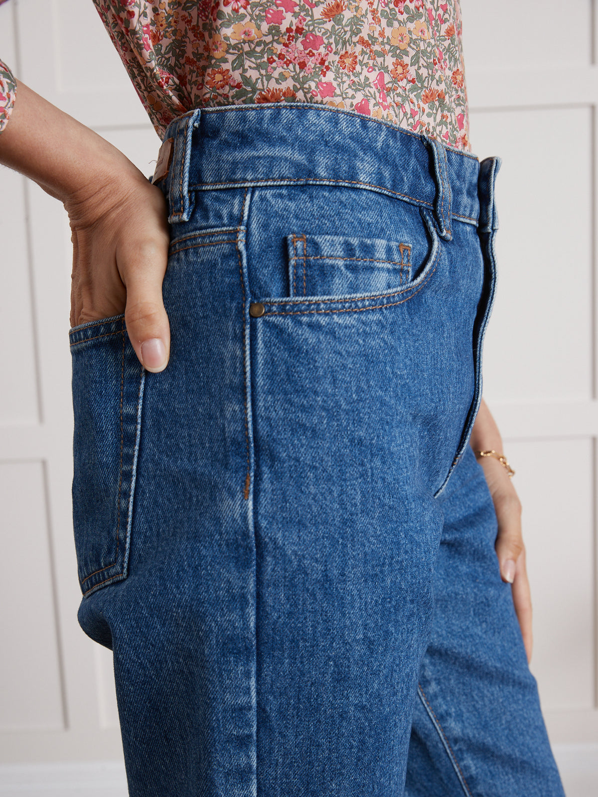 Rechte damesjeans Sandra - biokatoen, ecologische wassing