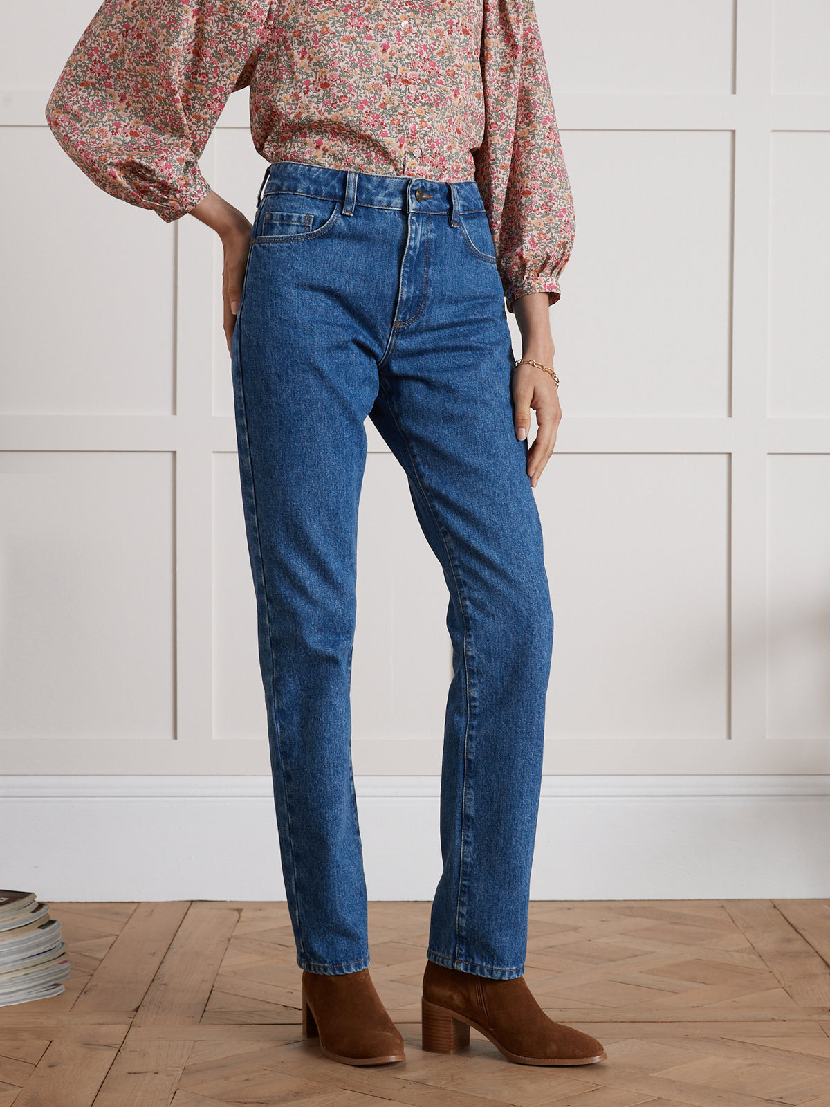 Rechte damesjeans Sandra - biokatoen, ecologische wassing