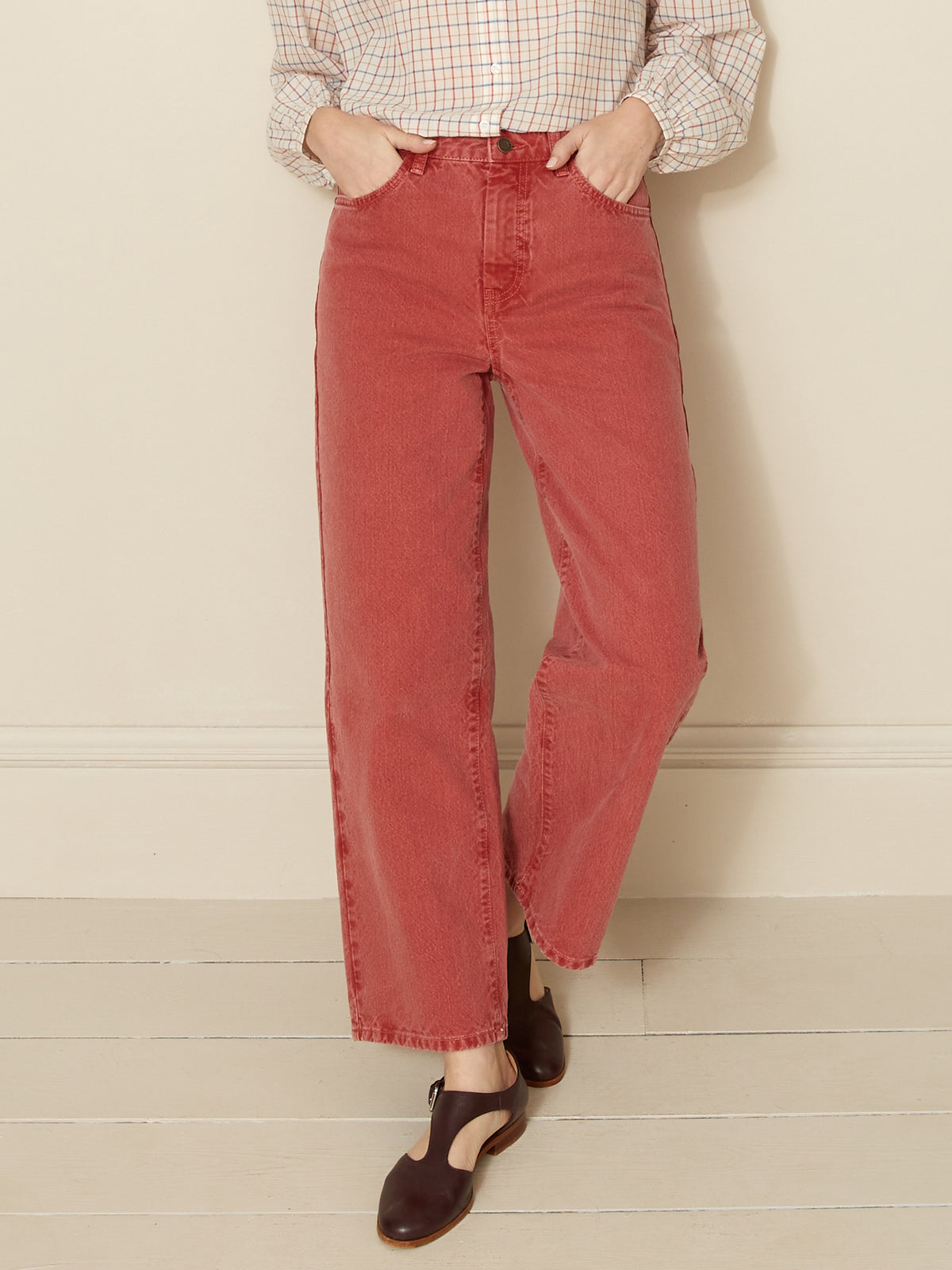 Jean large femme Émilie - coton biologique, délavage écoresponsable