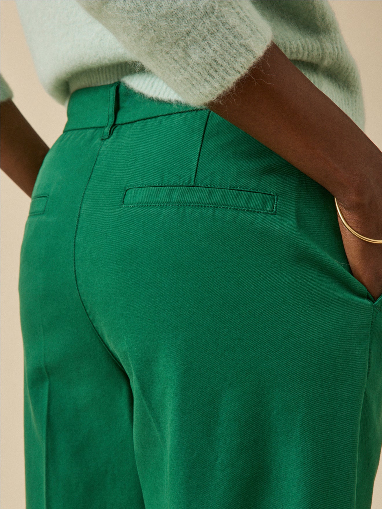 Pantalon large gabardine femme Clara