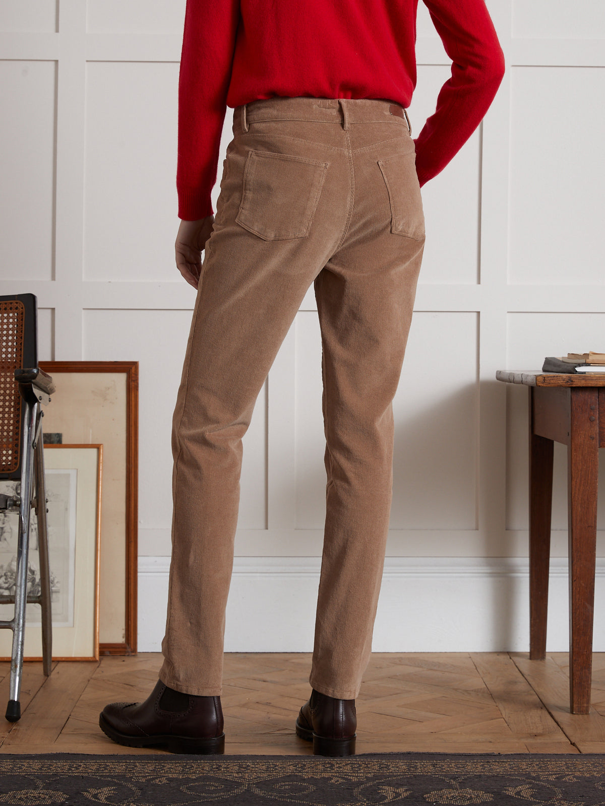 Slim fit damesbroek in velours Chloé