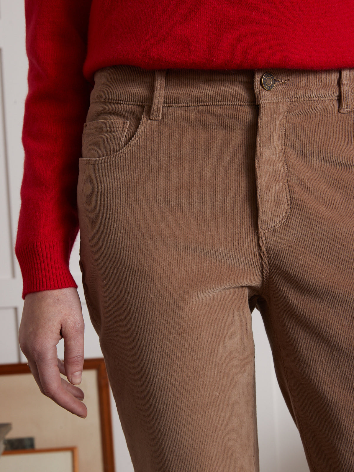 Slim fit damesbroek in velours Chloé
