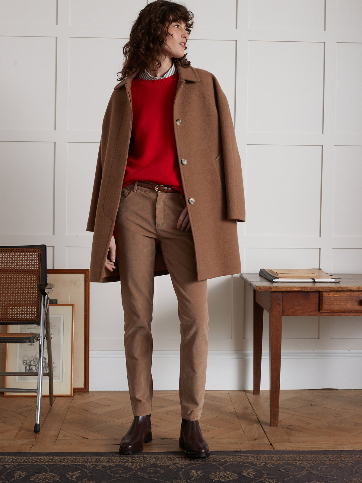 Slim fit damesbroek in velours Chloé