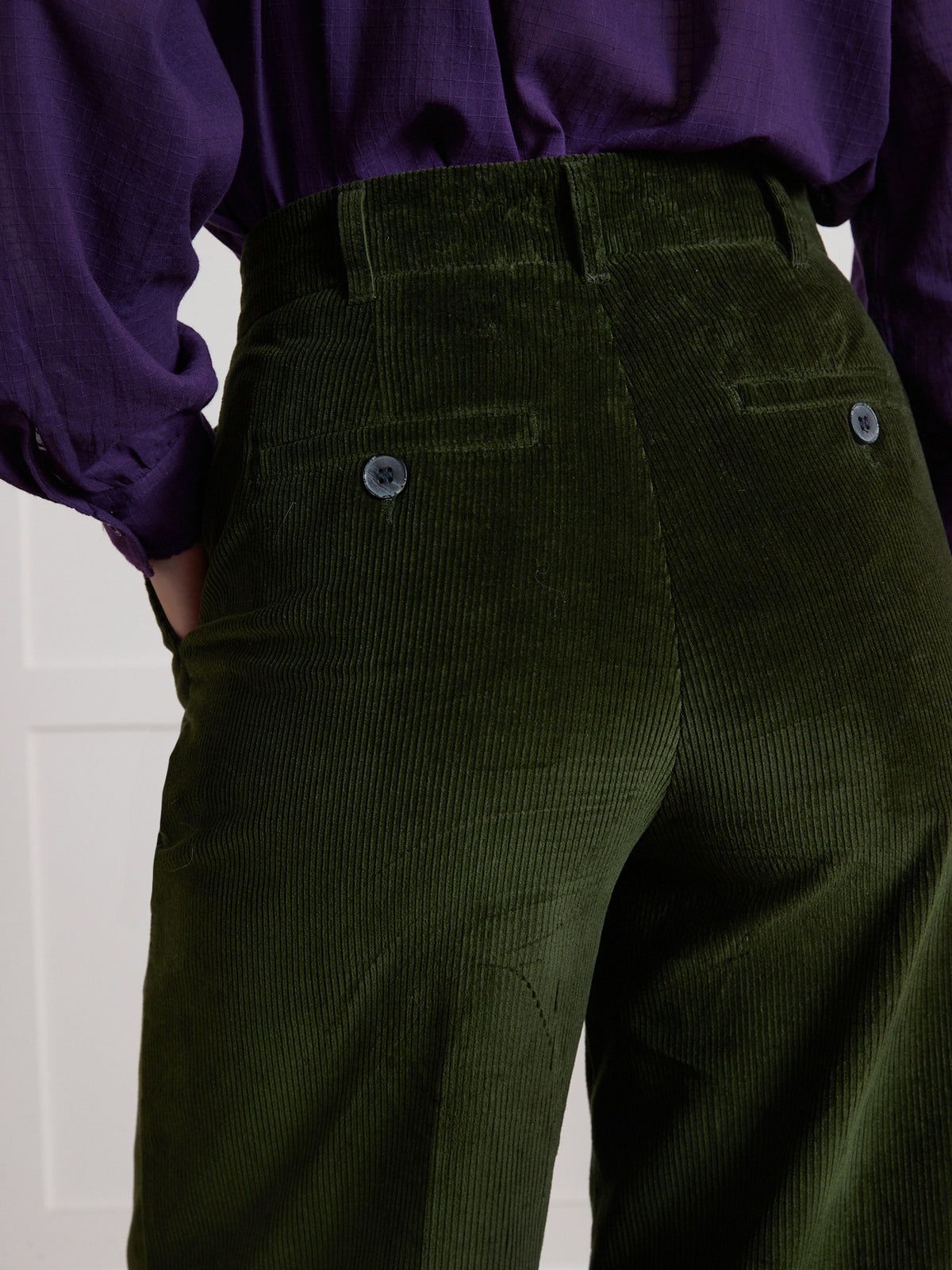 Pantalon large velours femme Sophie