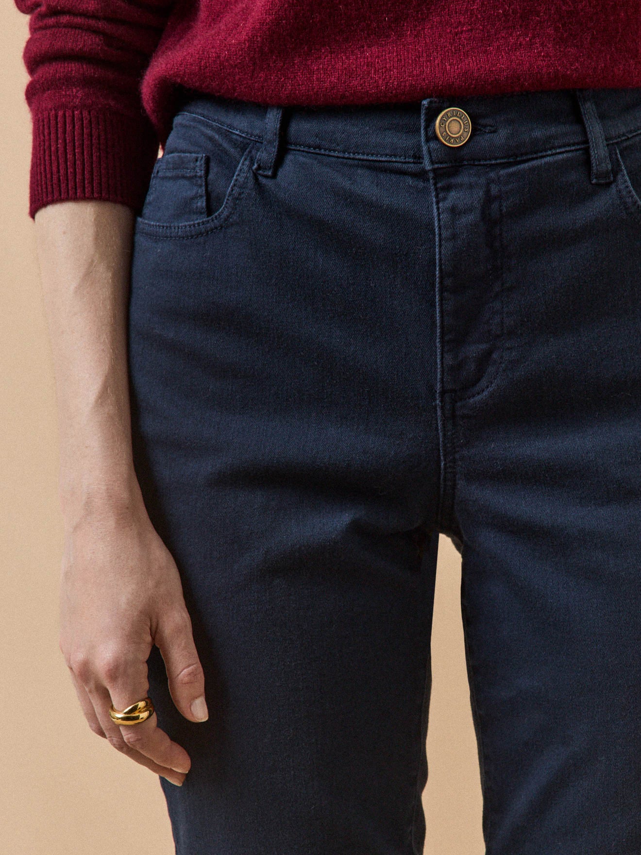 Gekleurde slim fit damesjeans Aude