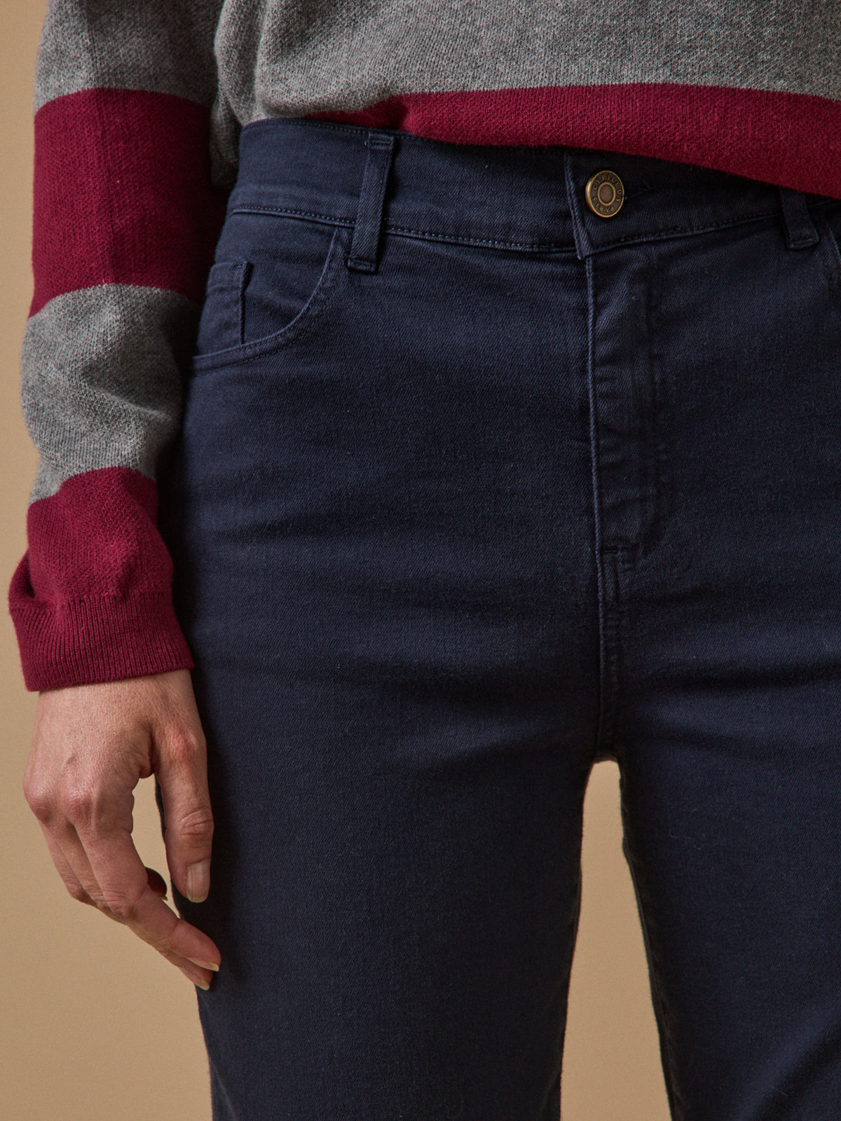 Gekleurde slim fit damesjeans Aude