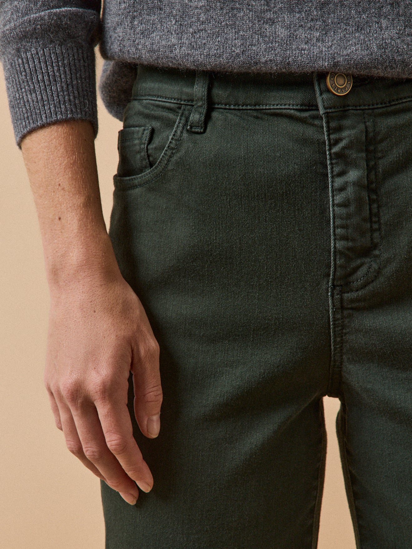 Gekleurde slim fit damesjeans Aude
