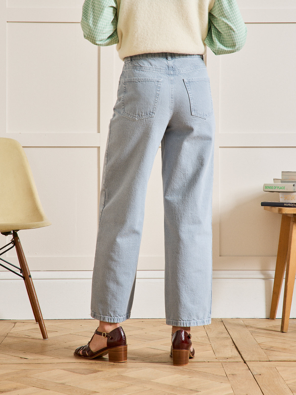 Wijde damesjeans in biokatoen Émilie