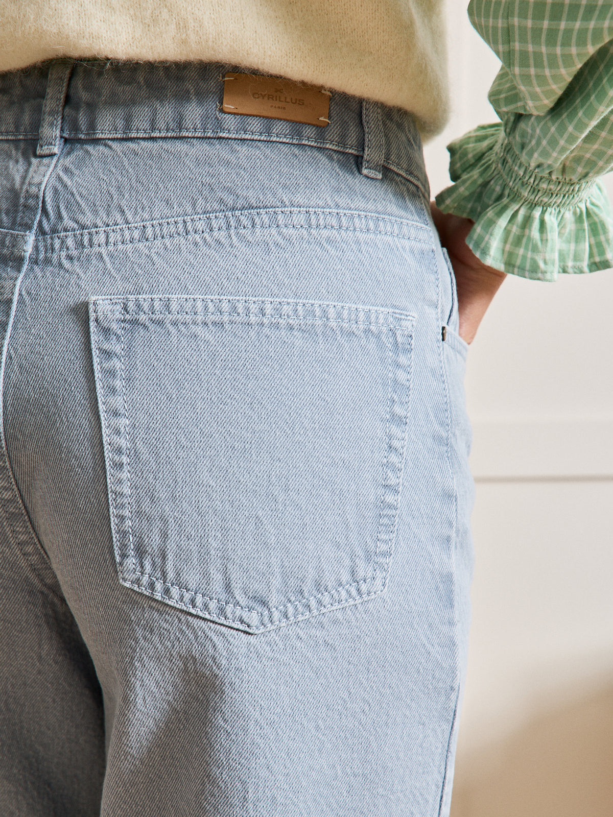 Wijde damesjeans in biokatoen Émilie