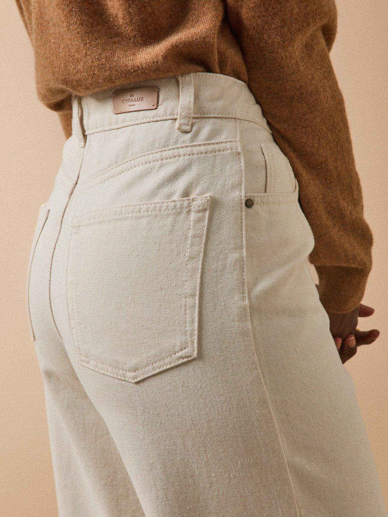 Wijde damesjeans in biokatoen Émilie