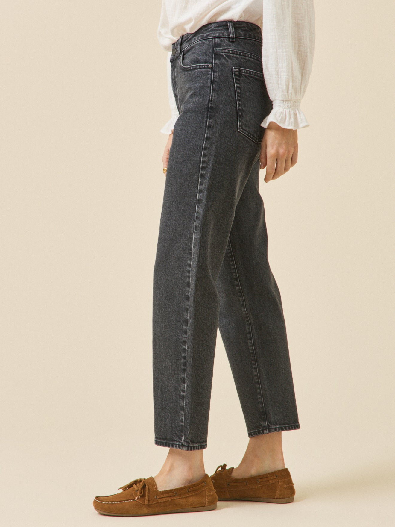 Mom fit damesjeans in biokatoen Claire