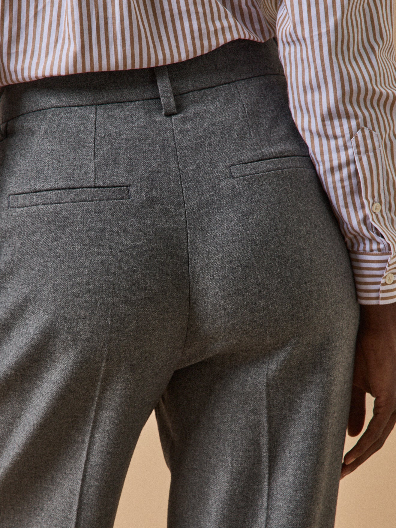 Carrot fit damesbroek in flanel Hélène