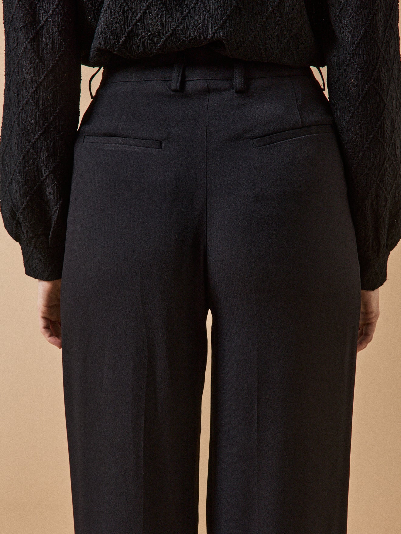 Pantalon large en crêpe femme Ava