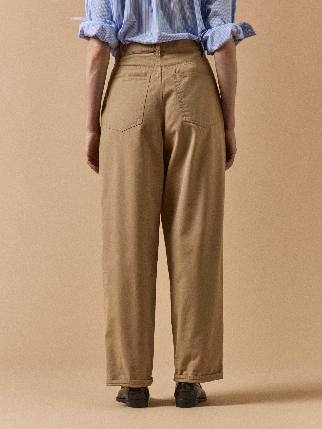 Carrot fit damesbroek in katoenen twill Célestine