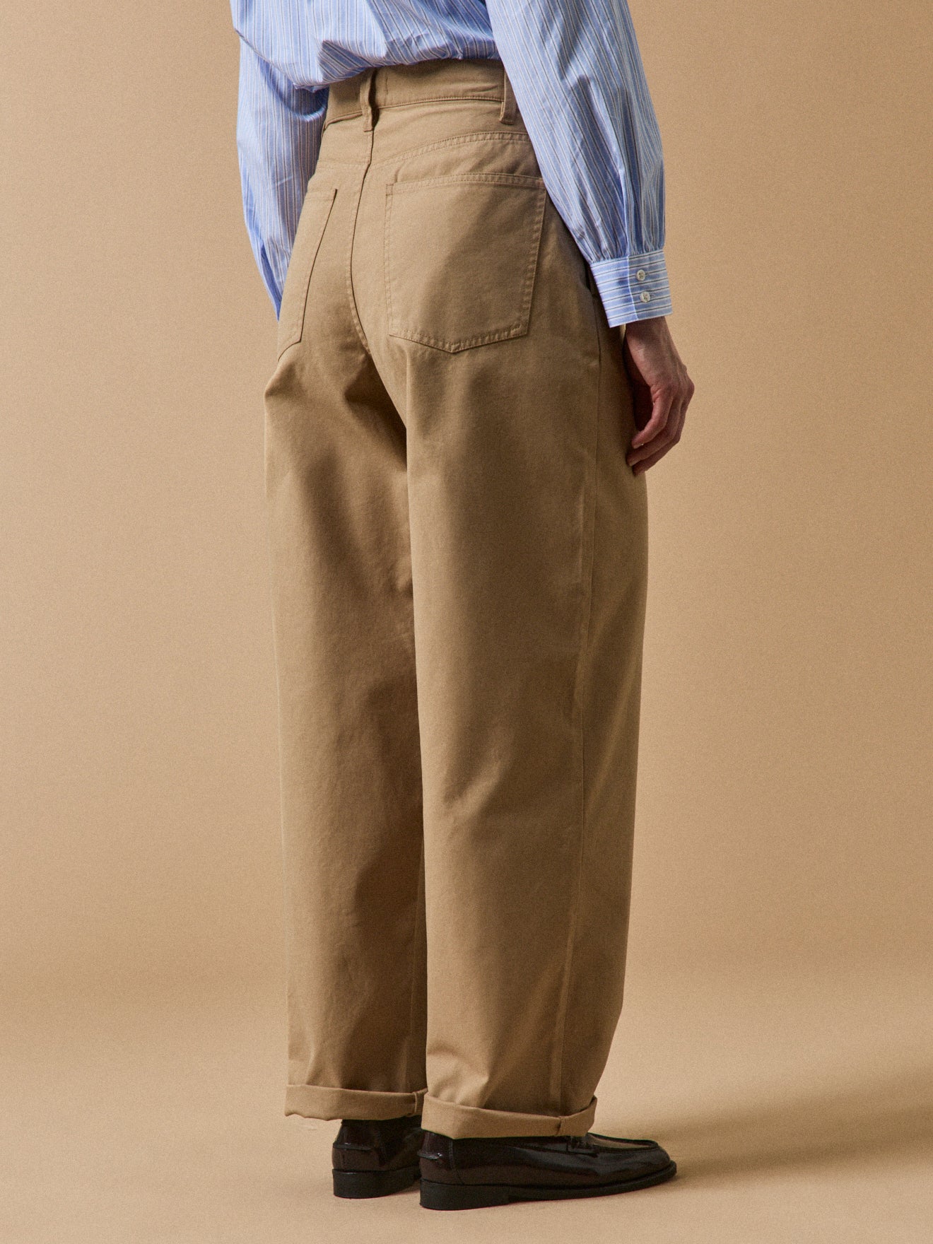 Carrot fit damesbroek in katoenen twill Célestine