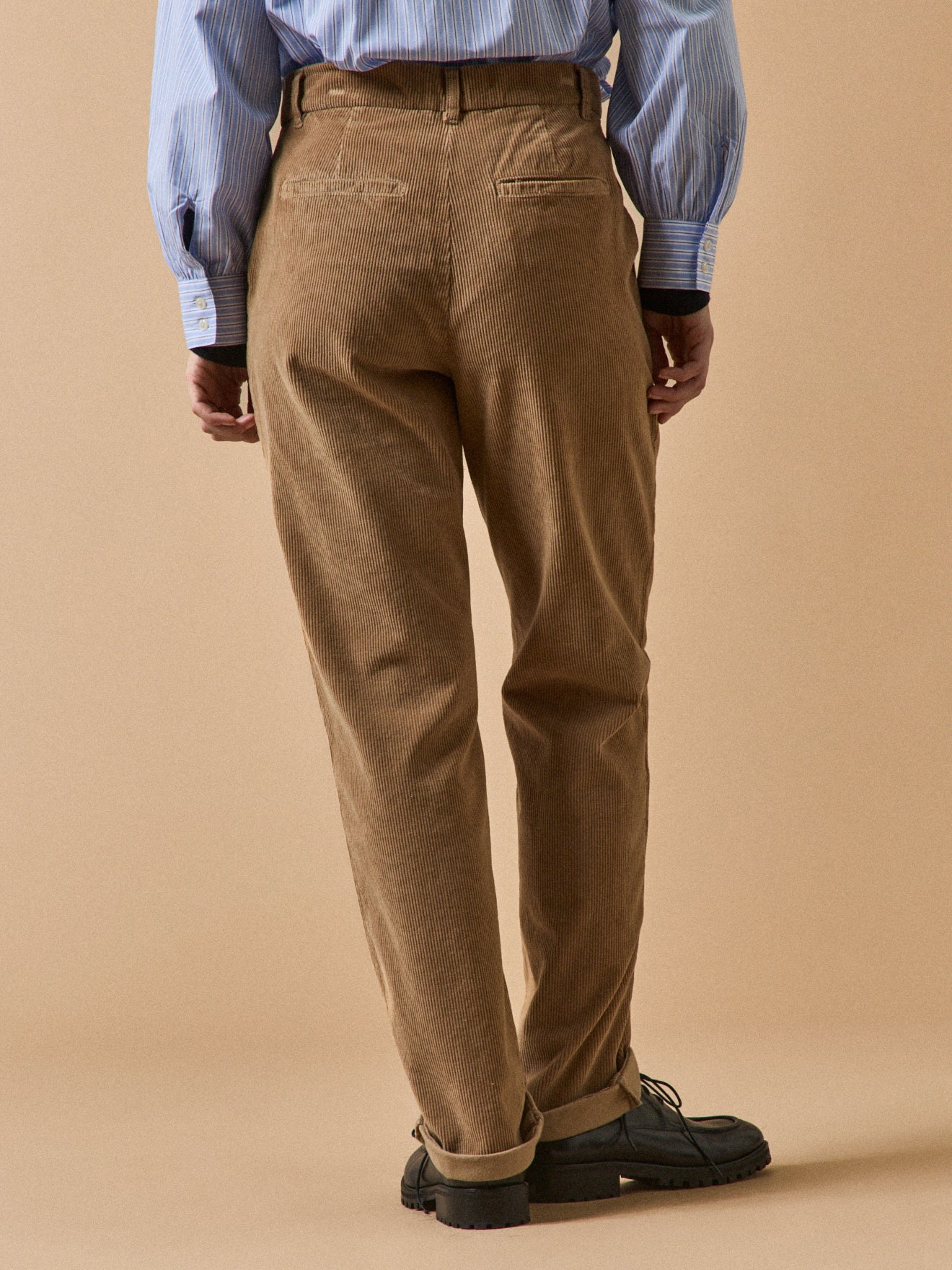 Chino damesbroek in velours Marine