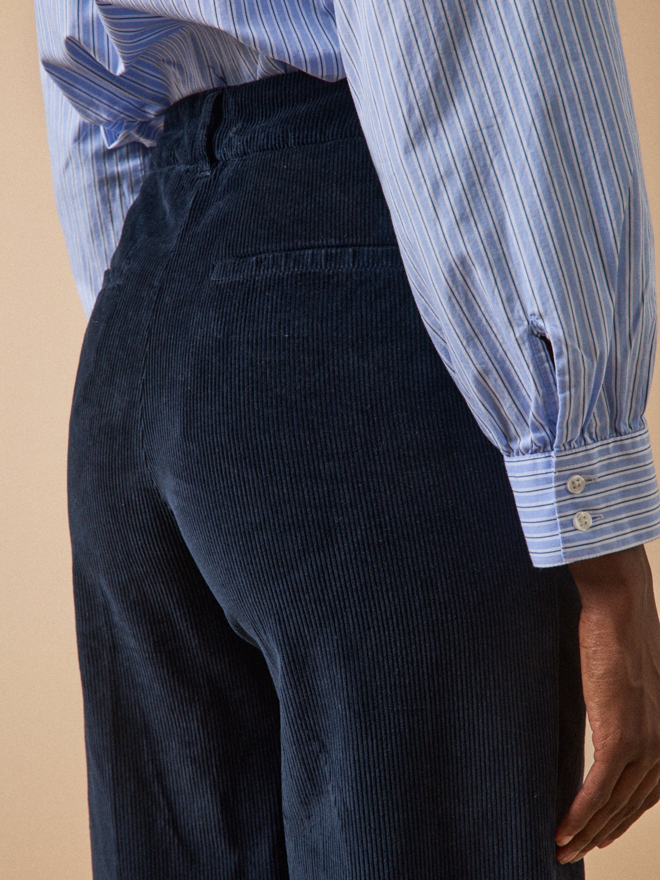 Pantalon large velours femme Juliette