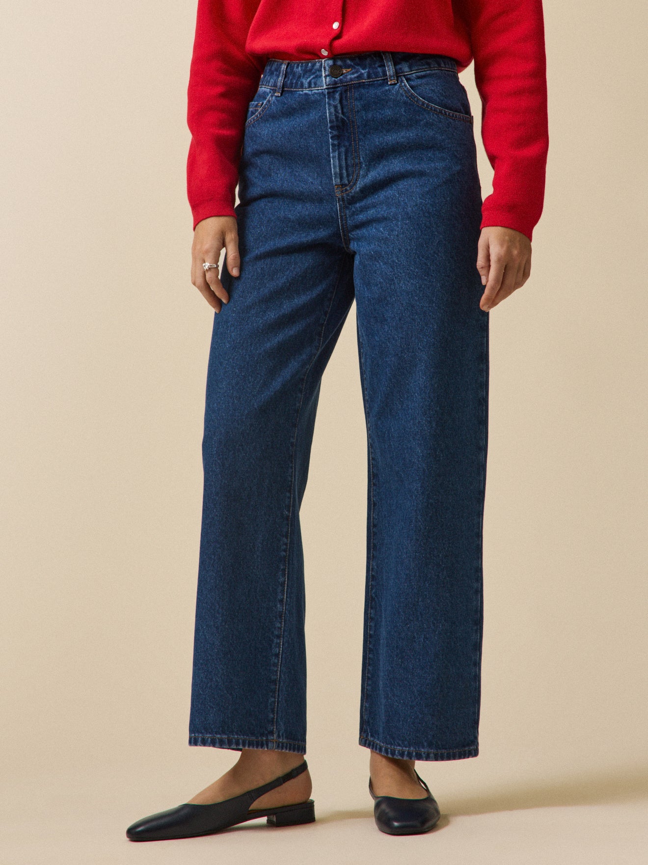 Wijde damesjeans Emilie - biokatoen