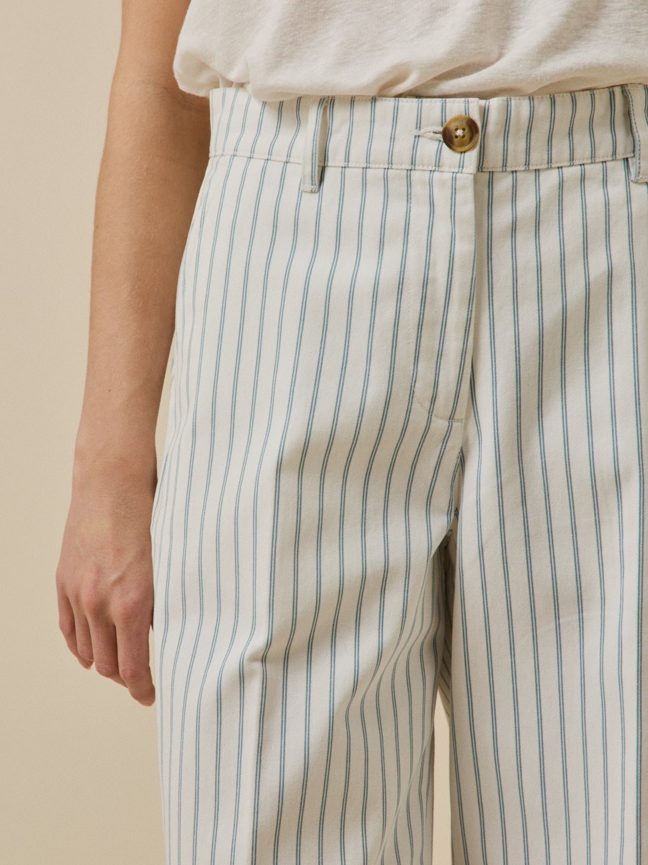 Wijde gestreepte damesbroek Clara