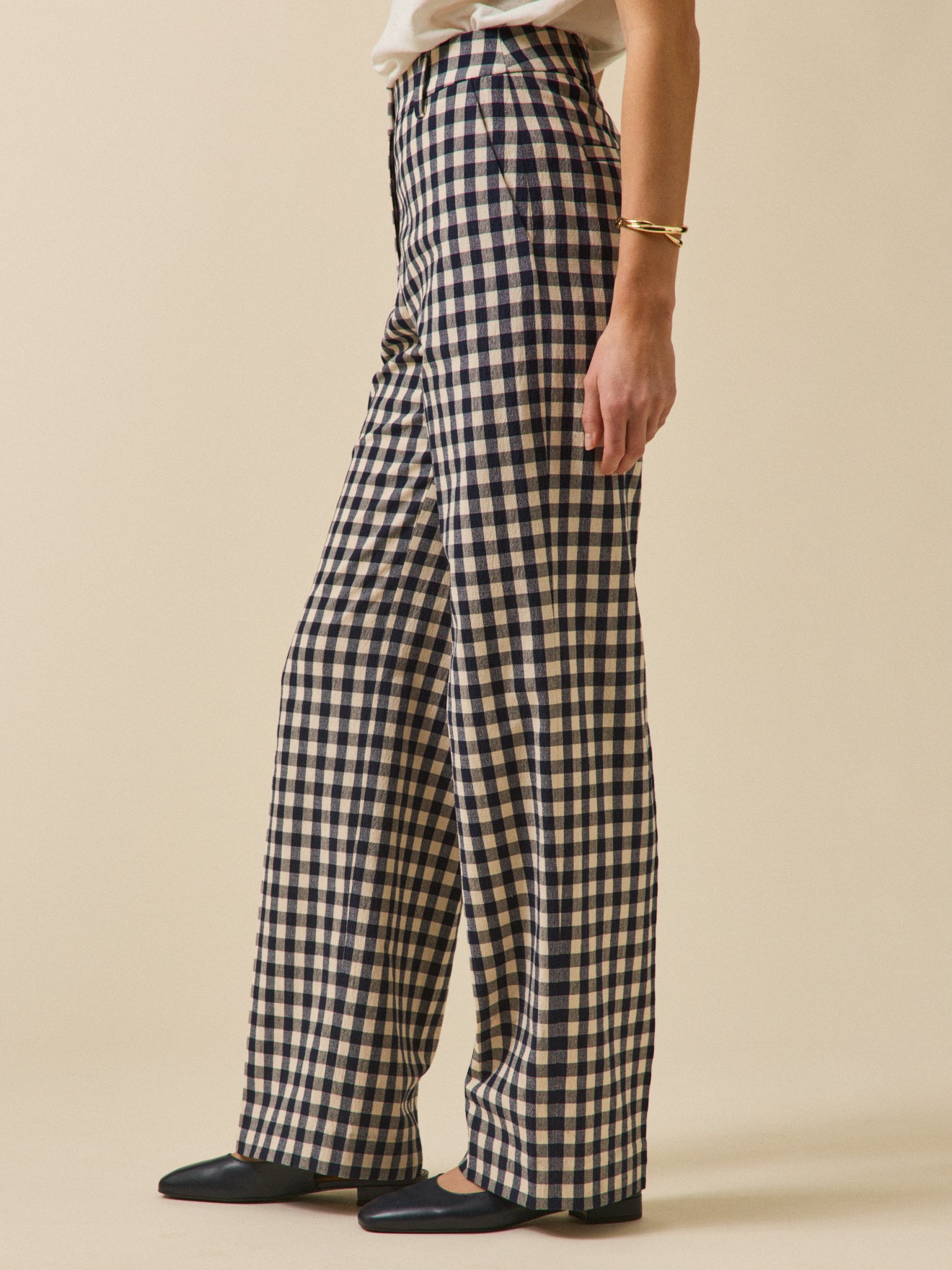 Pantalon tailleur vichy femme Juliette