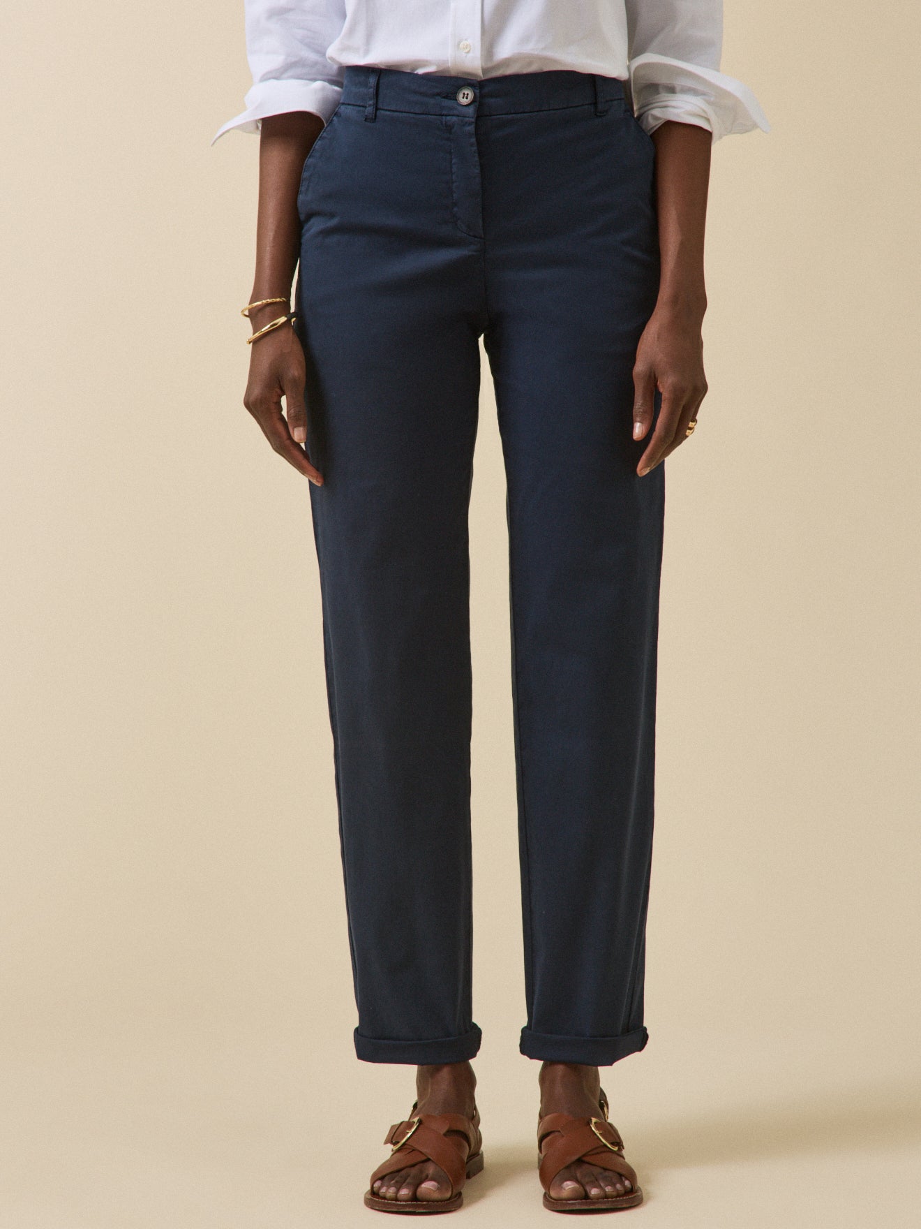 Chino damesbroek Noemie - biokatoen