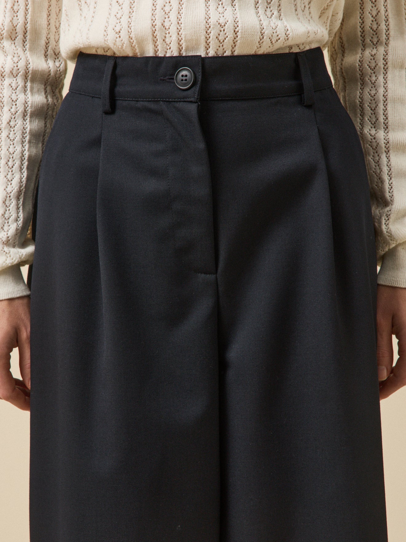 Pantalon large laine froide femme Agnès