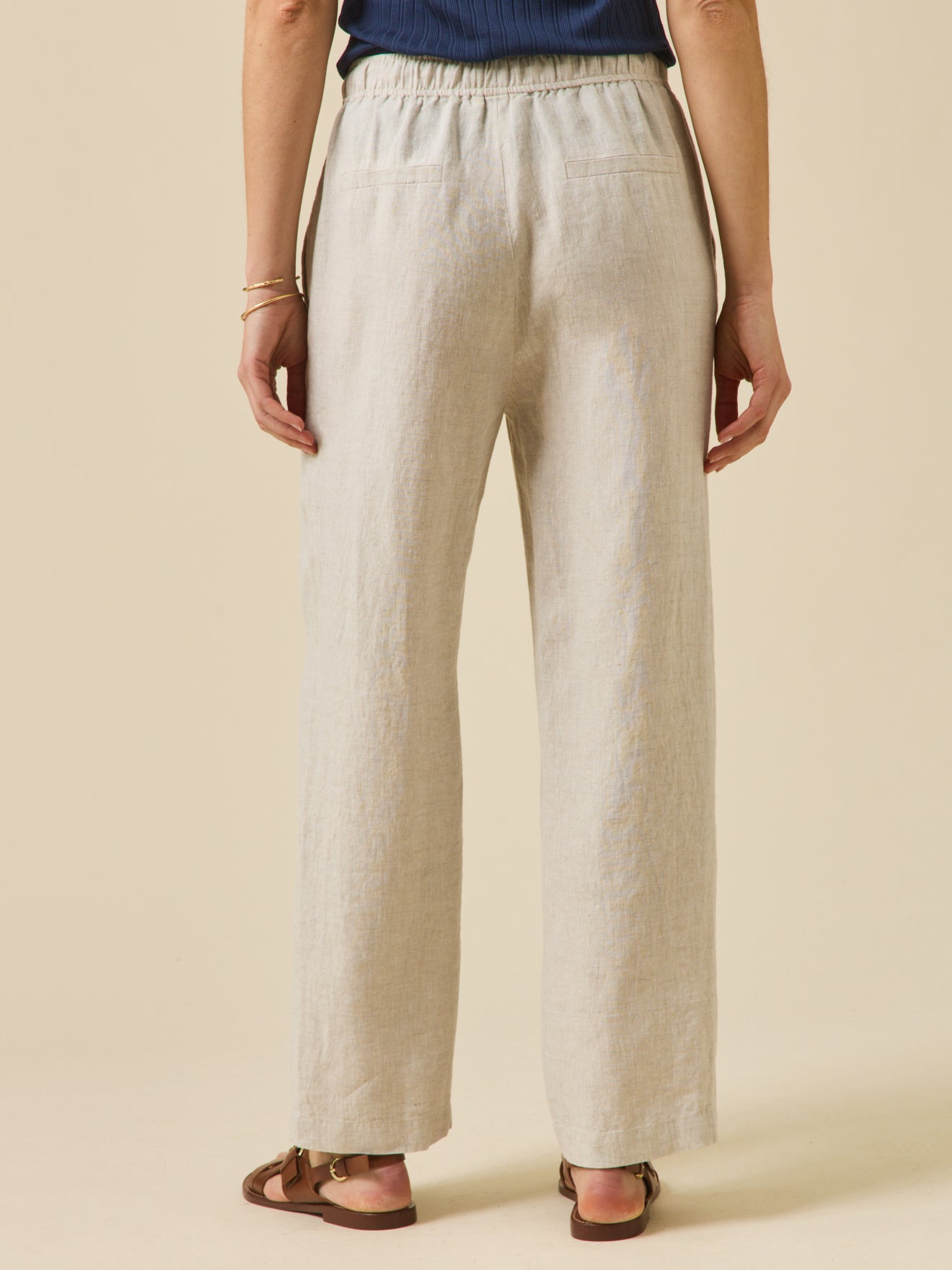 Pantalon droit en lin femme Agathe