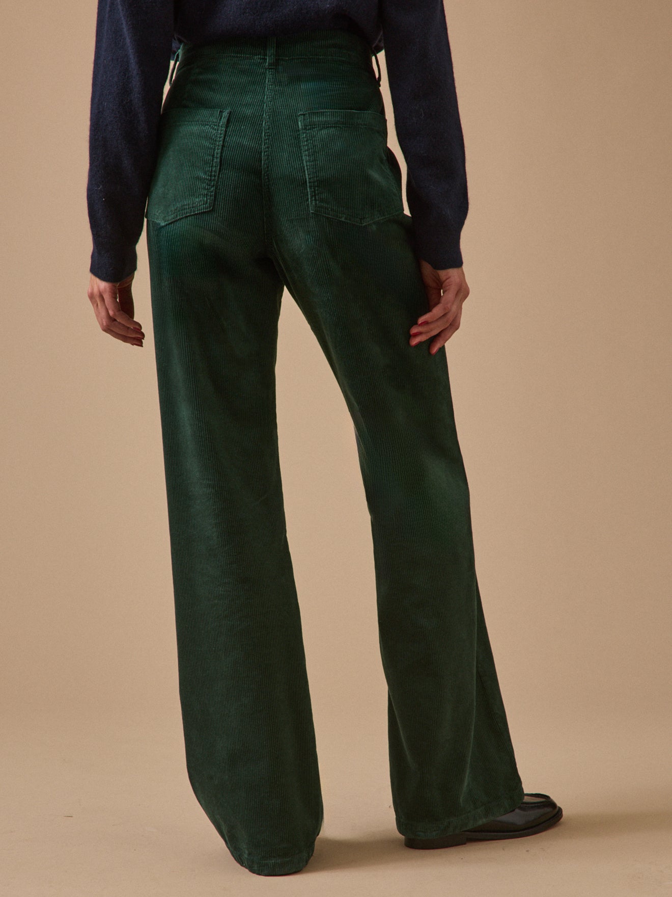 Flared damesbroek Suzanne - velours