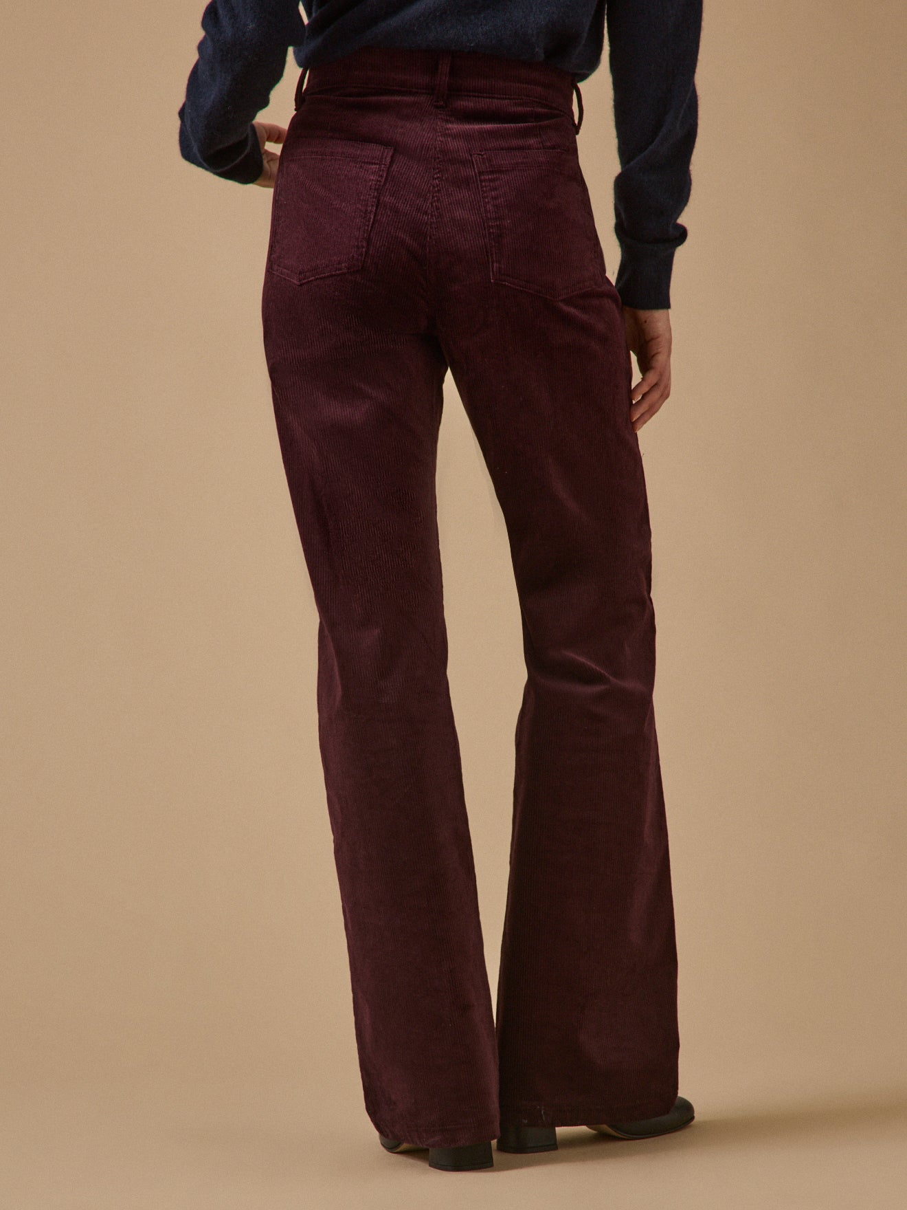 Flared damesbroek Suzanne - velours