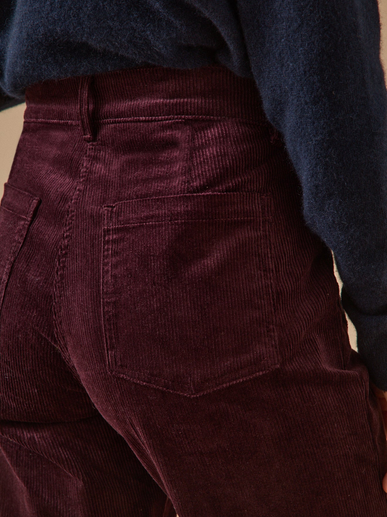 Flared damesbroek Suzanne - velours
