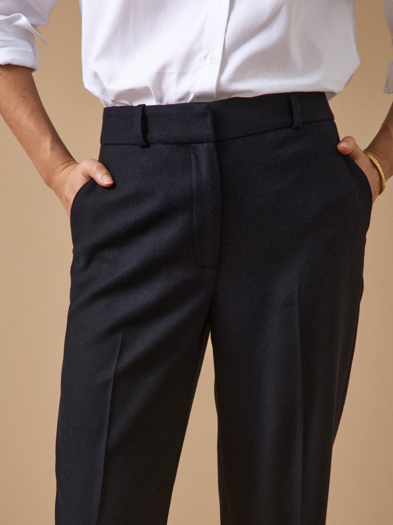 Pantalon droit flanelle femme Alma