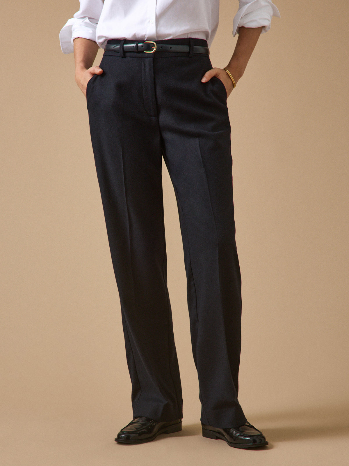 Pantalon droit flanelle femme Alma
