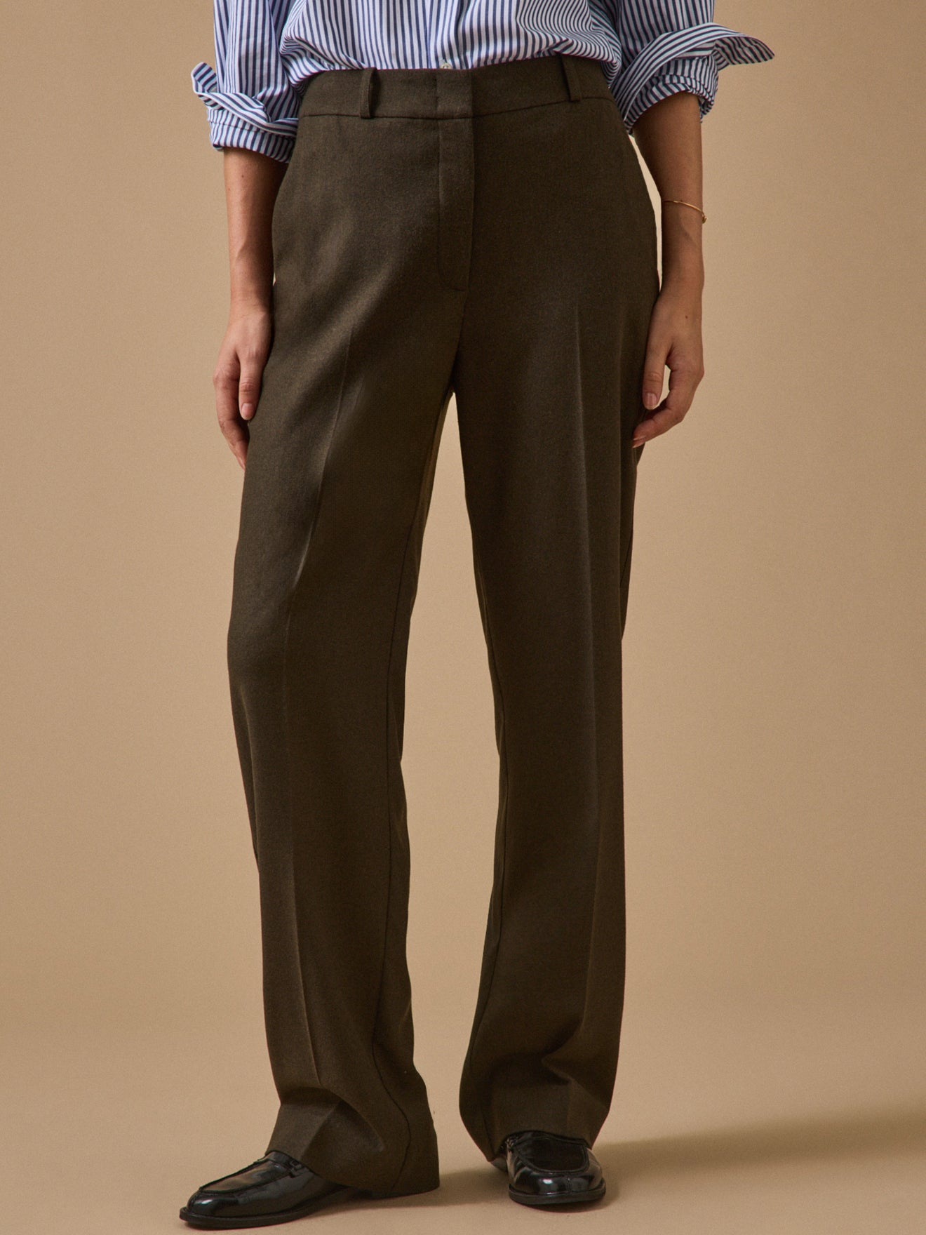 Pantalon droit flanelle femme Alma
