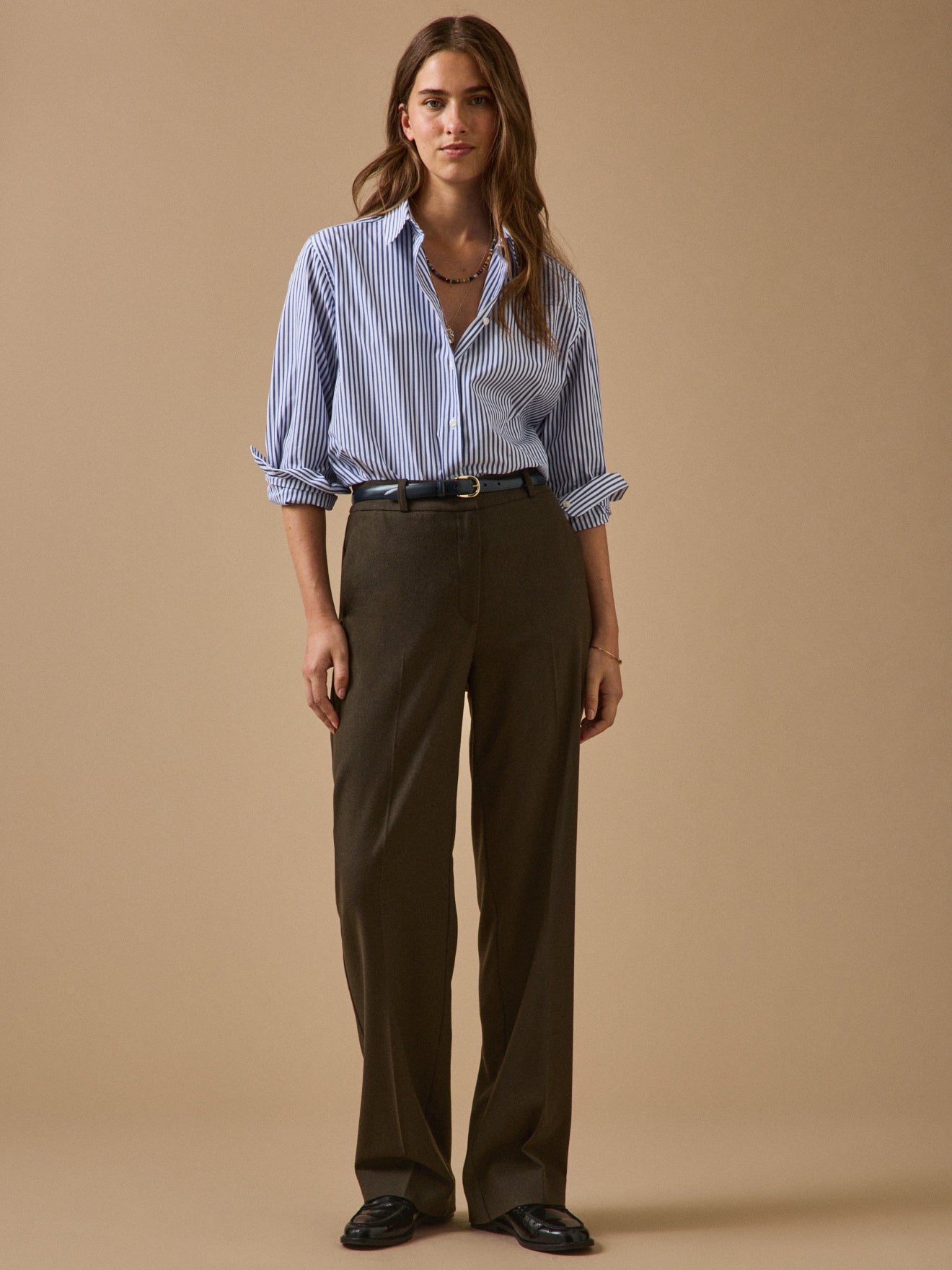 Pantalon droit flanelle femme Alma