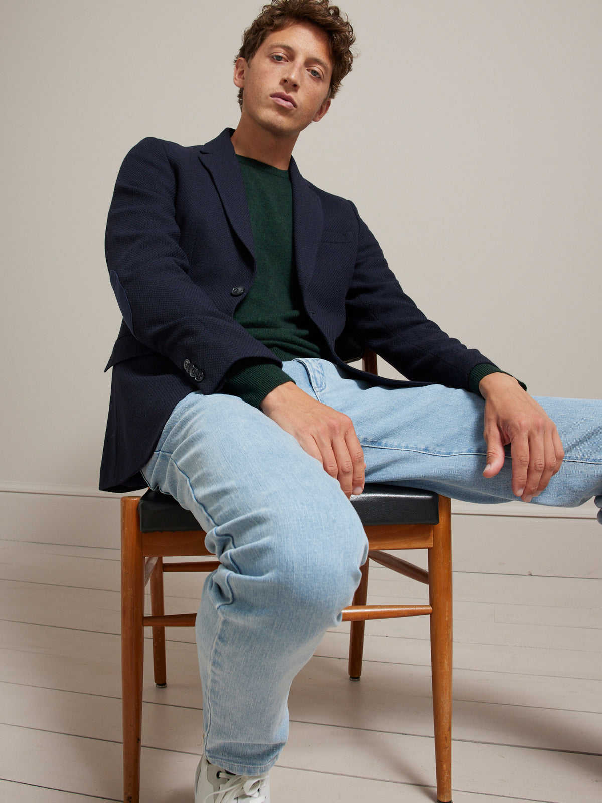 Blazer tissu natté homme