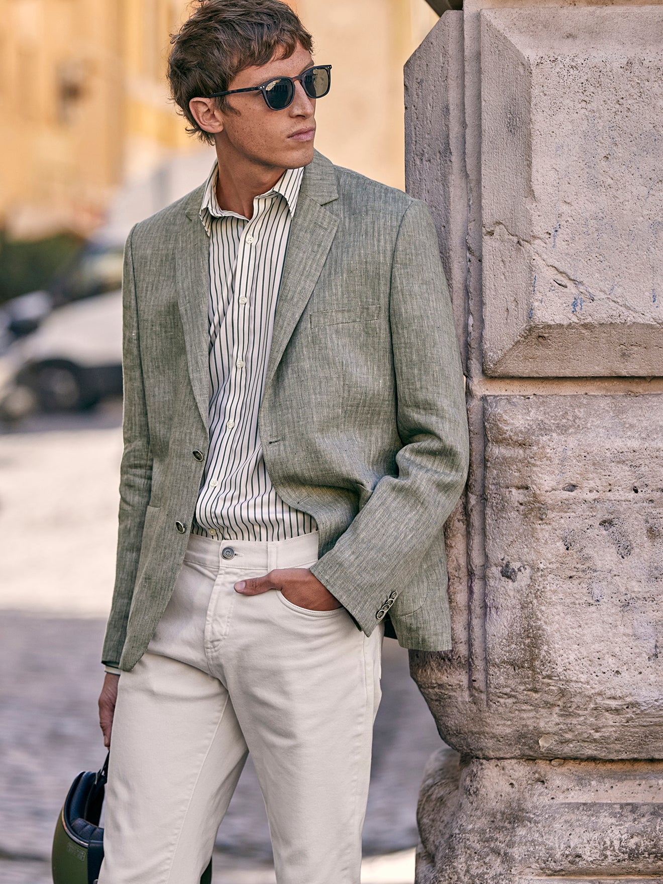 Veste blazer en lin homme