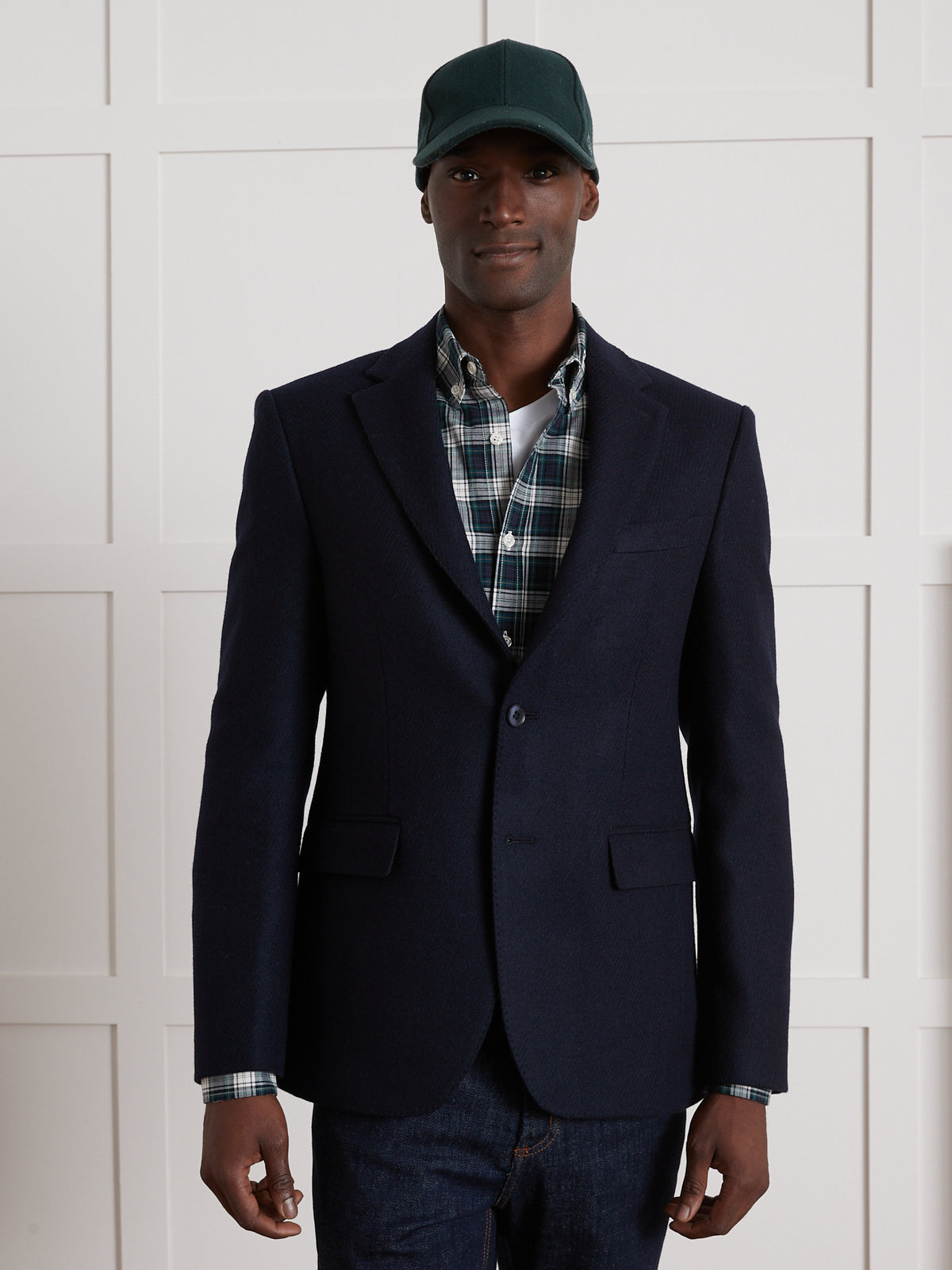 Blazer tissu natté homme