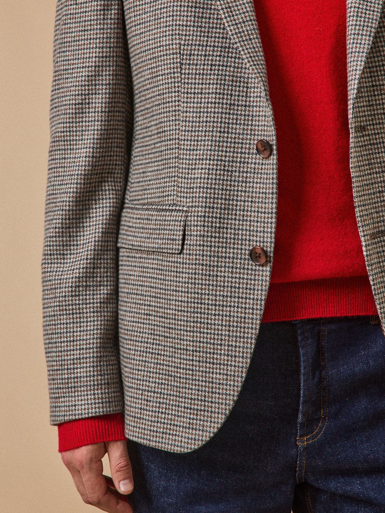 Blazer lainage pied de poule homme