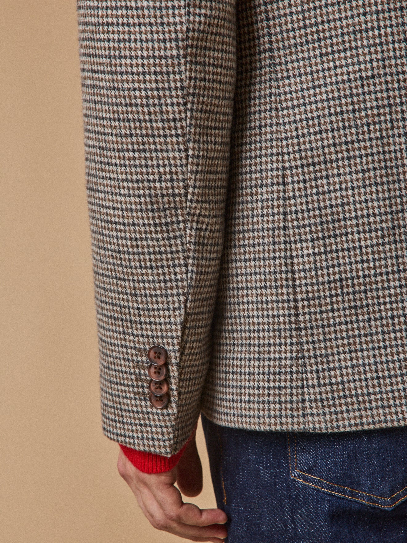 Blazer lainage pied de poule homme