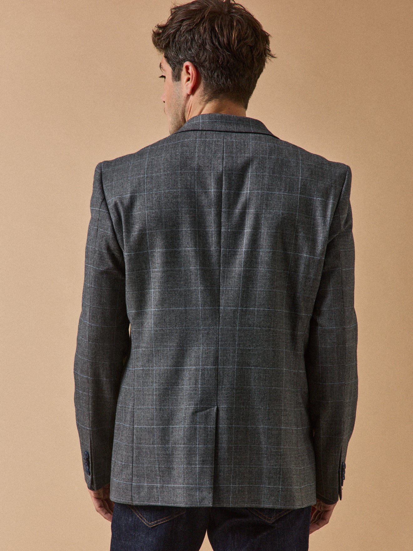 Blazer laine froide prince de galles homme