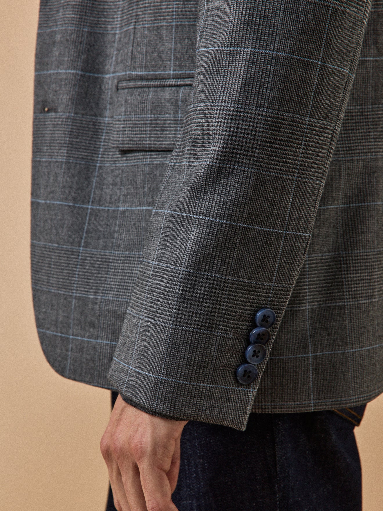 Blazer laine froide prince de galles homme