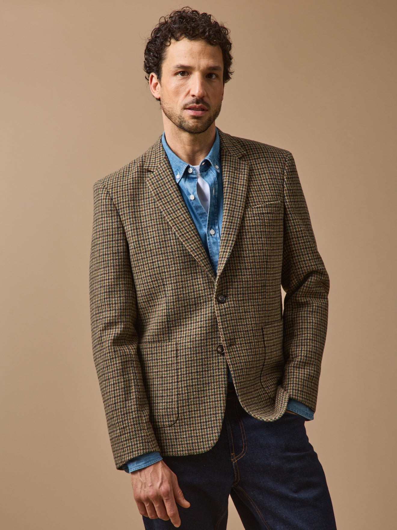 Herenblazer in twill