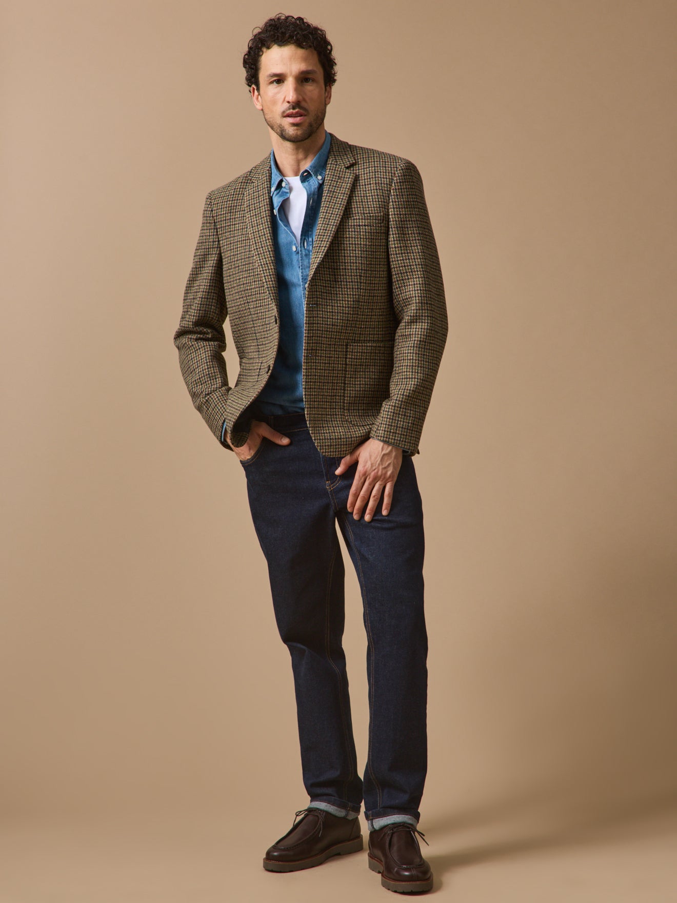 Herenblazer in twill