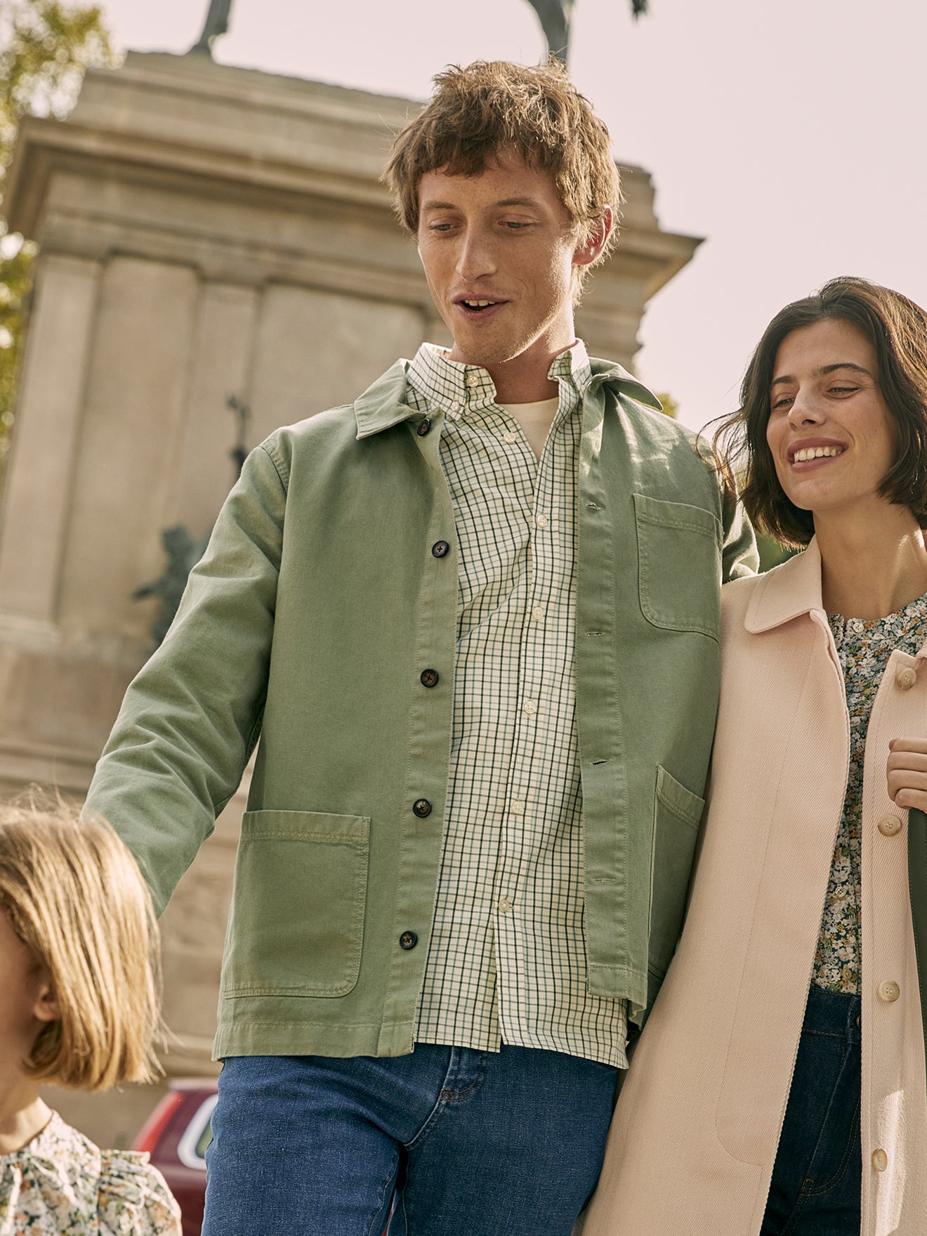 Worker style herenblazer - twill van gerecycleerd katoen
