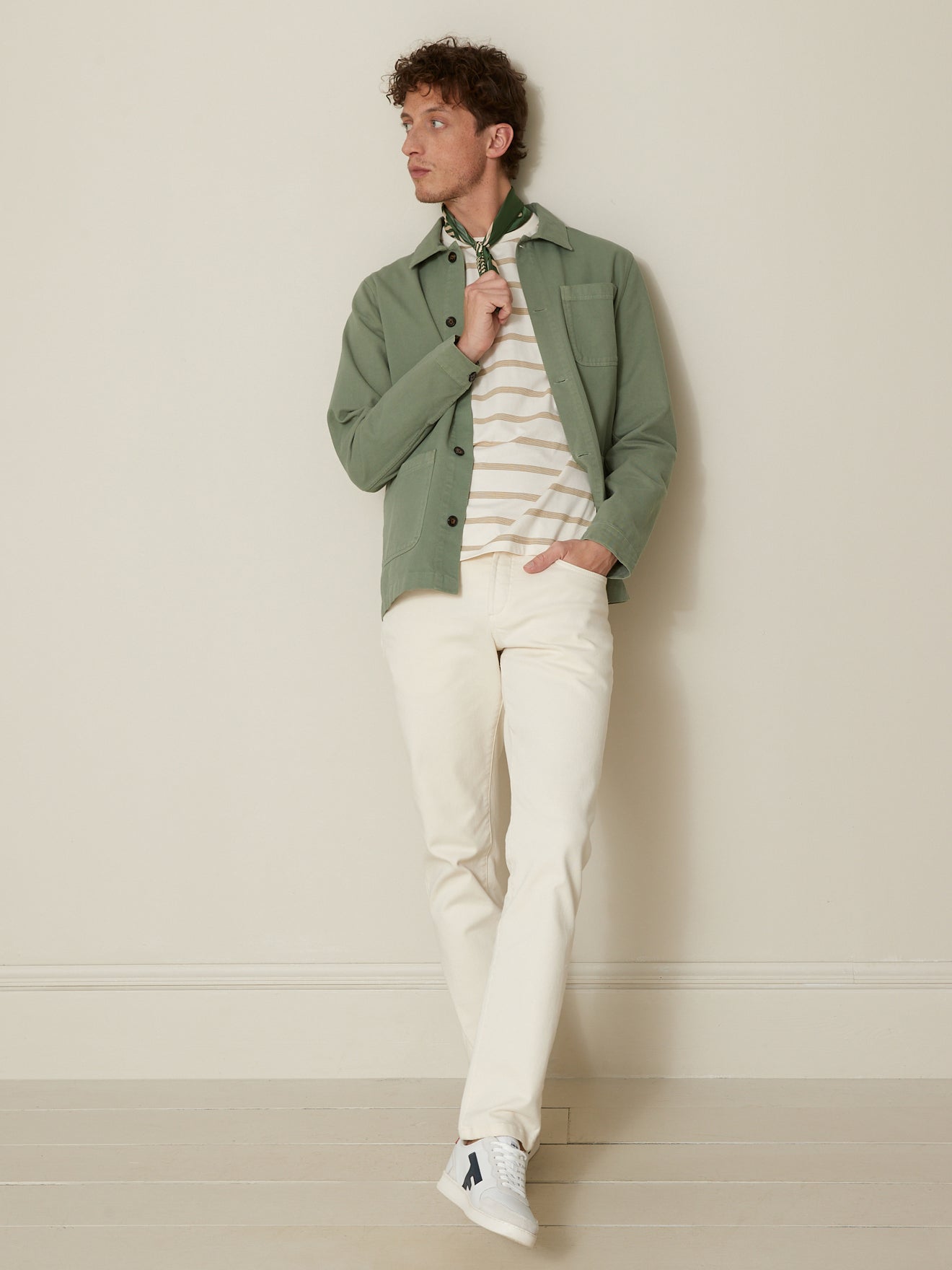 Worker style herenblazer - twill van gerecycleerd katoen