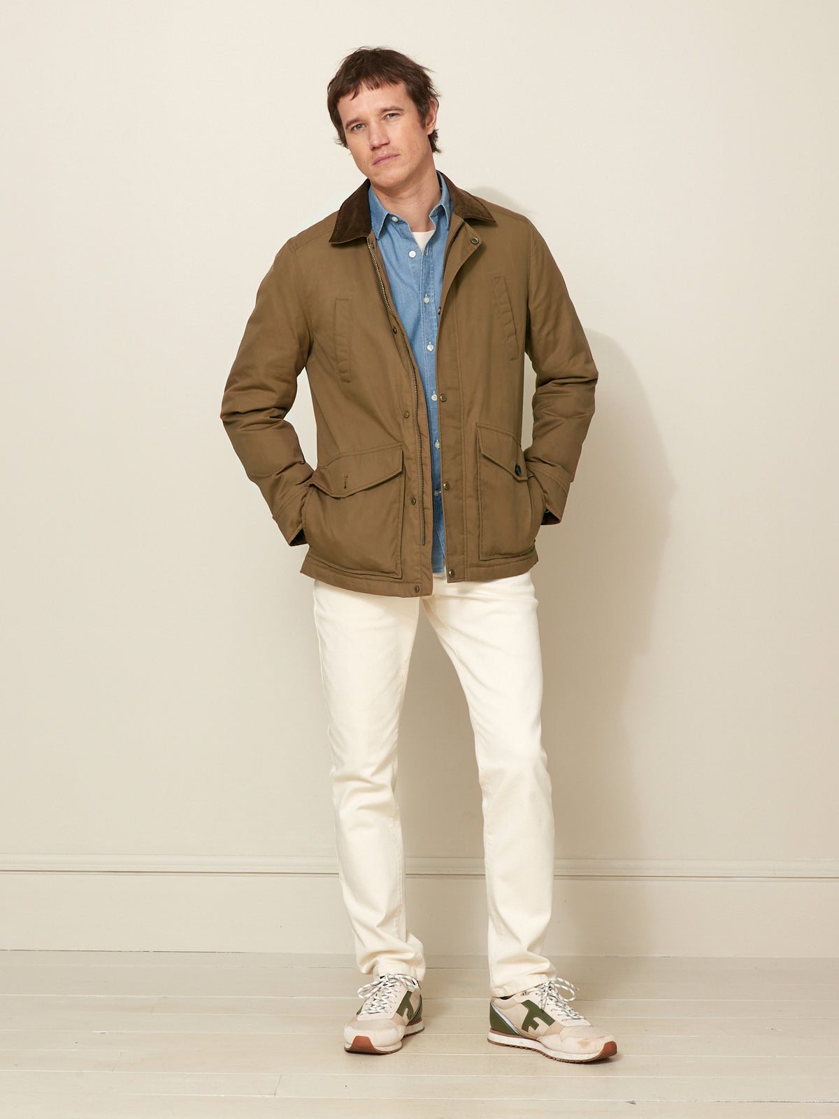Herenblazer met ribfluwelen kraag