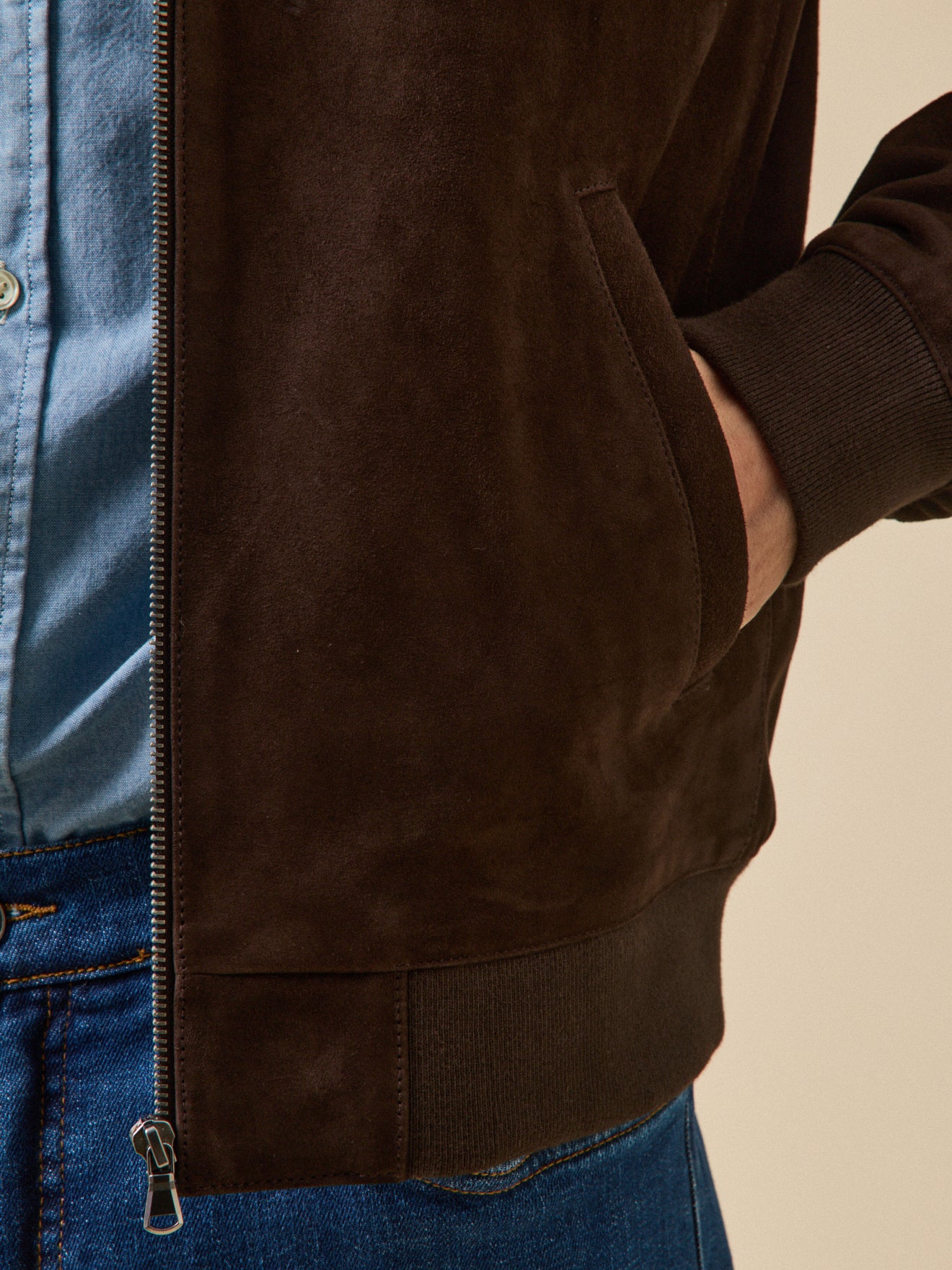 Herenblouson in suÃ¨deleer