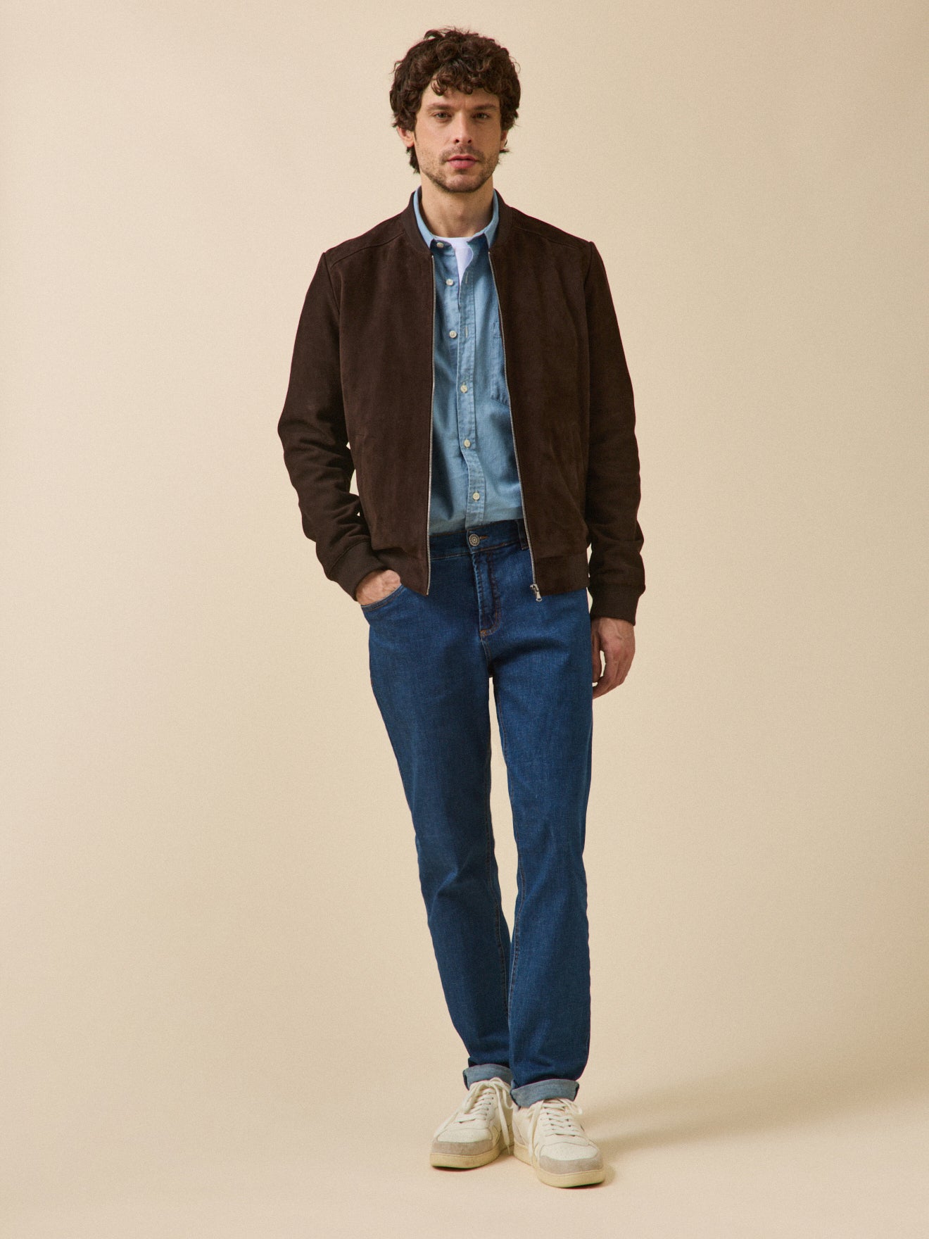 Herenblouson in suÃ¨deleer